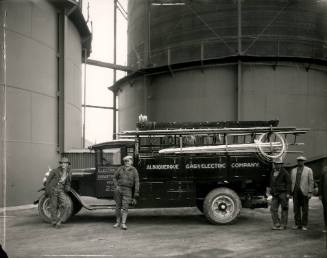 Albuquerque Gas and Electric employees with a work truck