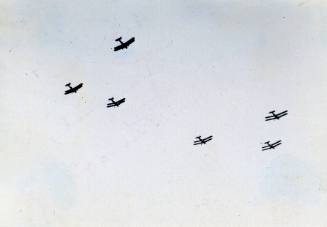 Six Keystone Bombers Flying Overhead
