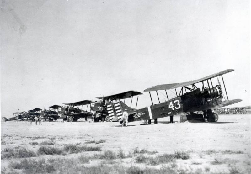 Eight Keystone LB-7 Bombers