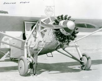 Harold English with a Ryan B-1 Brougham Aircraft