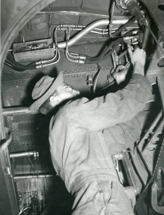 Maintenance on an A-20 Bomber