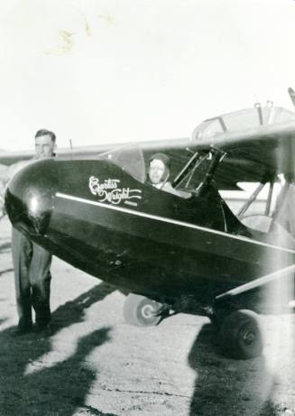 Thompson and a Curtis Wright Aircraft