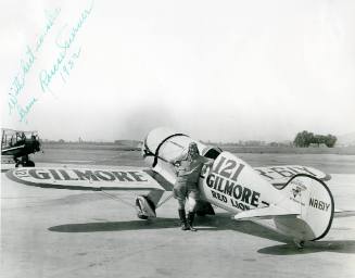 Roscoe Turner with Racing Airplane