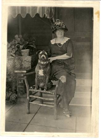 Carrie Tingley  with Dog