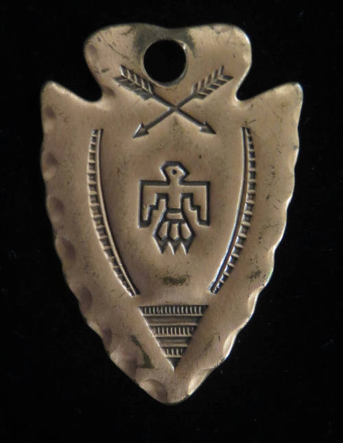 Stamped arrowhead keychain fob