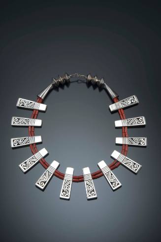 Silver and Coral Necklace