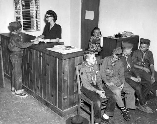 Boys Scouts at the State Fair Office