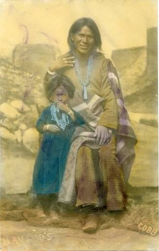 Navajo woman and child