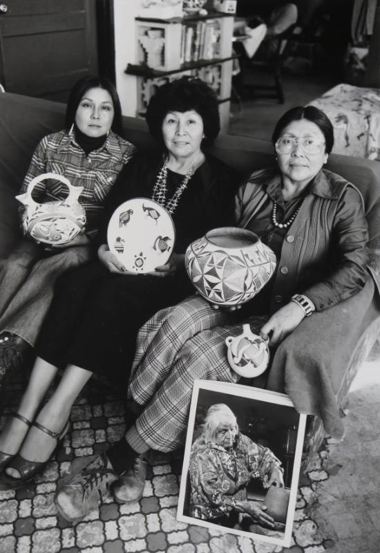 Carmel, Emma and Dolores Lewis, Acoma Pueblo