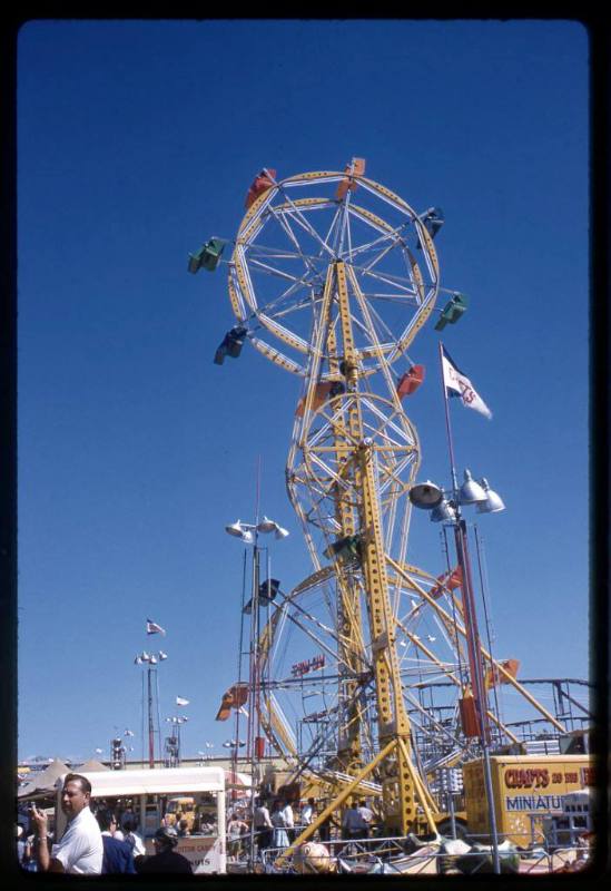 A carnival ride on the Midway at the New Mexico State Fairgrounds
