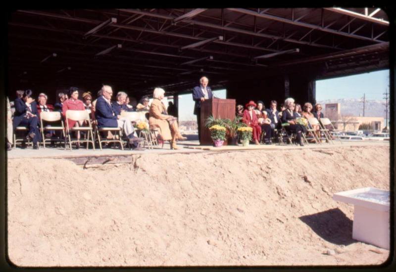 Albuquerque Mayor, Harry Kinney, speaks at a groundbreaking ceremony