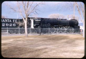 Santa Fe locomotive 2926 parked in Coronado Park