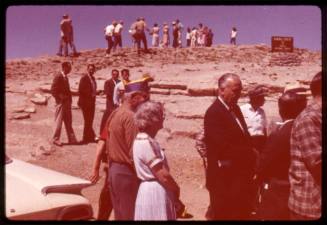 People gathered for the dedication of Sandia Crest Road