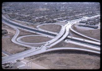 Aerial view of San Mateo Boulevard and Interstate 40