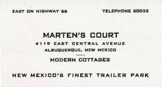 Marten's Court Business Card