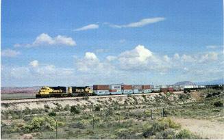 Cargo Train in Prewitt, New Mexico