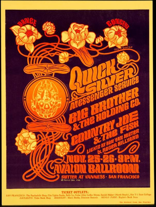 FD-36: Quicksilver Messenger Service, Big Brother and the Holding Co., Country Joe and the Fish. Avalon Ballroom, November 25-26