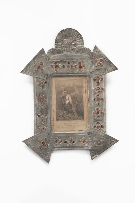 Tin Frame with Print (Religious Subject)