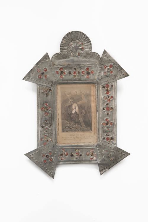 Tin Frame with Print (Religious Subject)