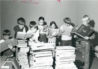 Students reading books