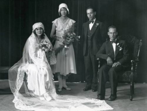 Wedding portrait of Adolfo and Lugallita Baca