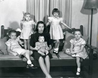Mrs. Betty Burrows and her children
