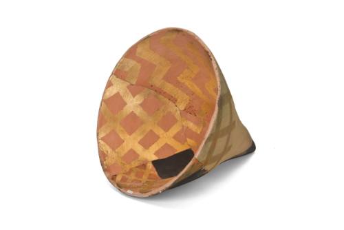 Cone Reassembled Kiln-fired With Glazes And Metallic Leaf