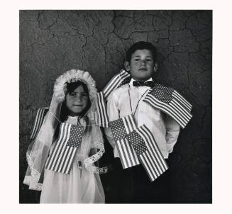 Le Jeunese Children & Flags After First Holy Communion, from the series: Village of Manzano (Villa de Manzano)