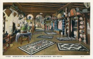 "Interior of the Fred Harvey Indian Building"