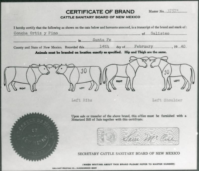 Certificate of Brand