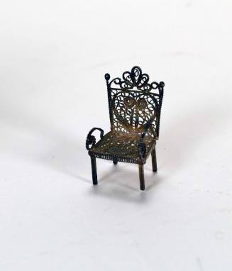 Silver Filigree Miniature Chair
