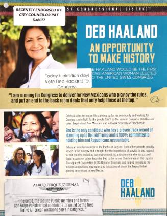 Deb Haaland for Congress Bi-fold Flier