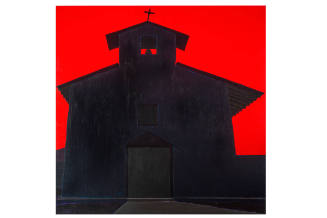 La Iglesia en Cordova con Cielo Rojo