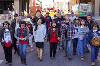 "Dolores Huerta Leading the 26th Annual Cesar Chavez March"