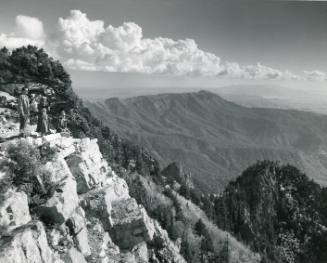 People at the Crest of the Sandia Mountains