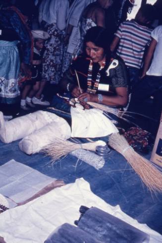 Basket weaving at an Inter-Tribal Ceremony