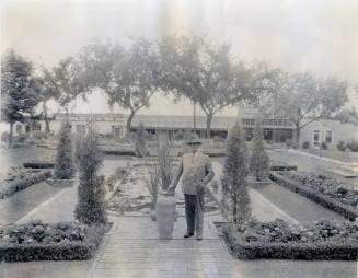 Clyde Tingley In A Garden