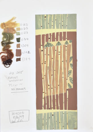 Working Sketch for Weaving with Wool Samples (Birches Variation)