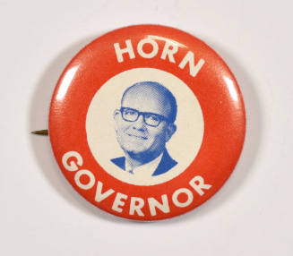 Calvin Horn Governor campaign pin
