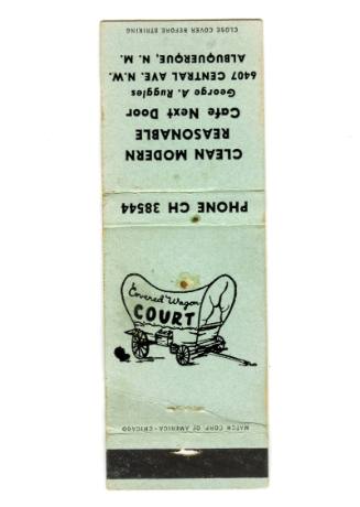 Covered Wagon Court Matchbook

