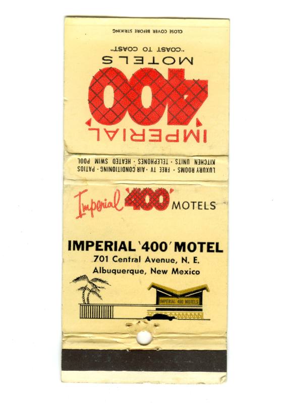 Imperial 400 Motel Matchbook
