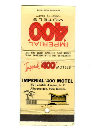 Imperial 400 Motel matchbook
