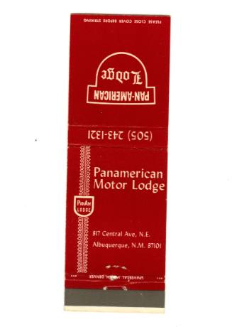 Panamerican Motor Lodge matchbook
