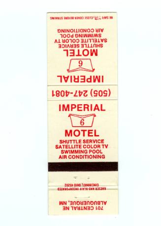 Imperial 6 Motel Matchbook

