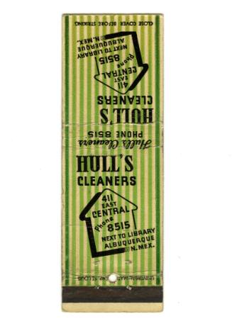 Hull's Cleaners Matchbook
