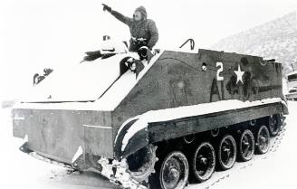 Bill Laskar on a Tank