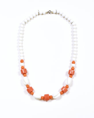 White and Coral Necklace