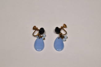 Light Blue Beaded Earrings