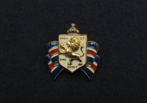 Patriotic Pin With Brit Lion