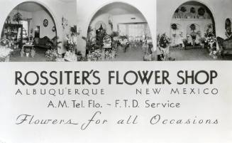 Rossiter's Flower Shop Advertisement